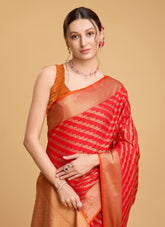Outstanding Looking Saree in Red Colour